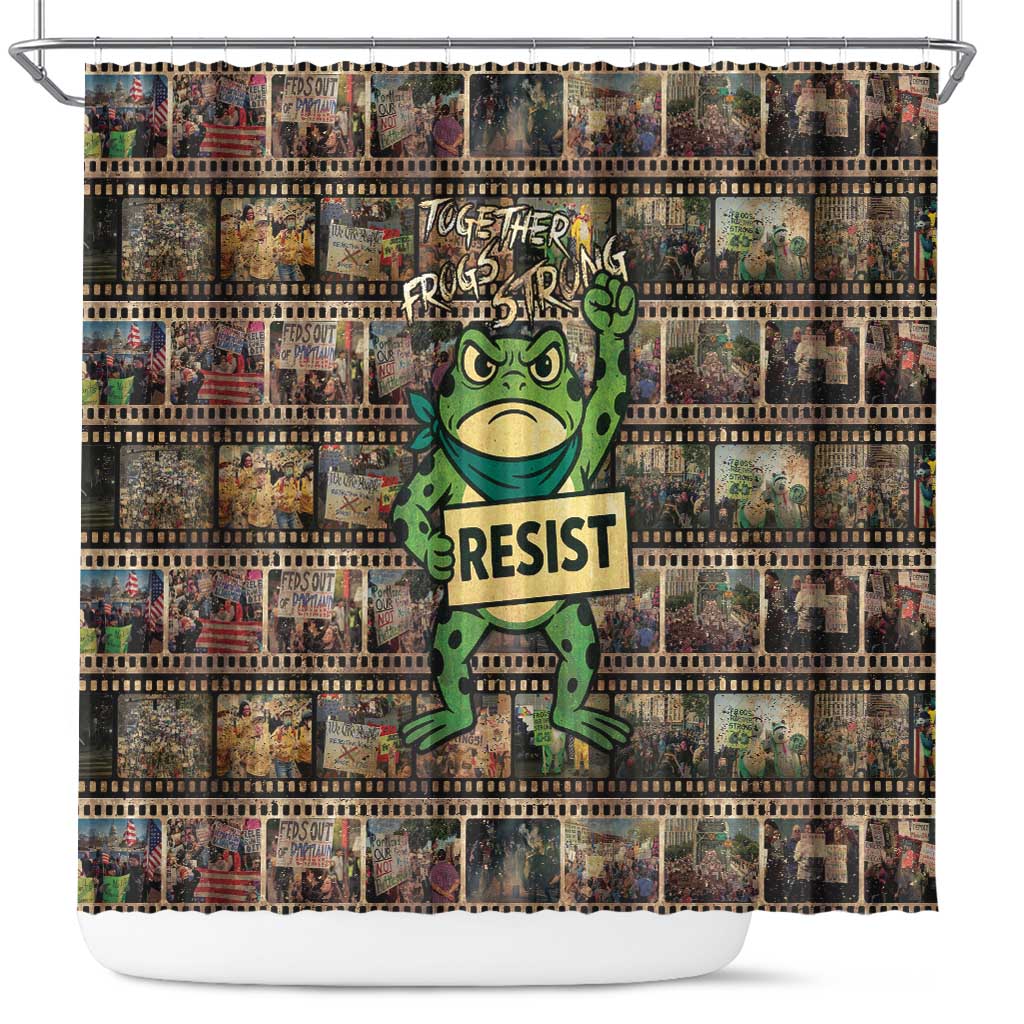 Resist Frog Shower Curtain Protest Free Portland LT05