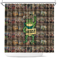 Resist Frog Shower Curtain Protest Free Portland LT05