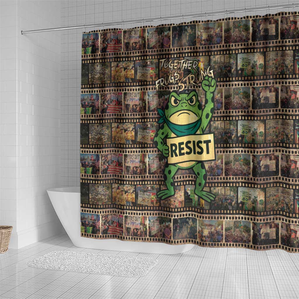Resist Frog Shower Curtain Protest Free Portland LT05