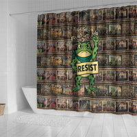 Resist Frog Shower Curtain Protest Free Portland LT05