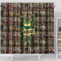 Resist Frog Shower Curtain Protest Free Portland LT05