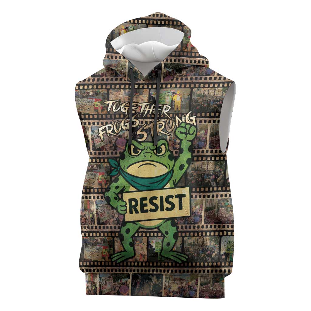Resist Frog Sleeveless Hoodie Protest Free Portland LT05