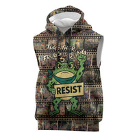 Resist Frog Sleeveless Hoodie Protest Free Portland LT05