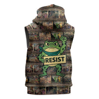 Resist Frog Sleeveless Zip Hoodie Protest Free Portland LT05
