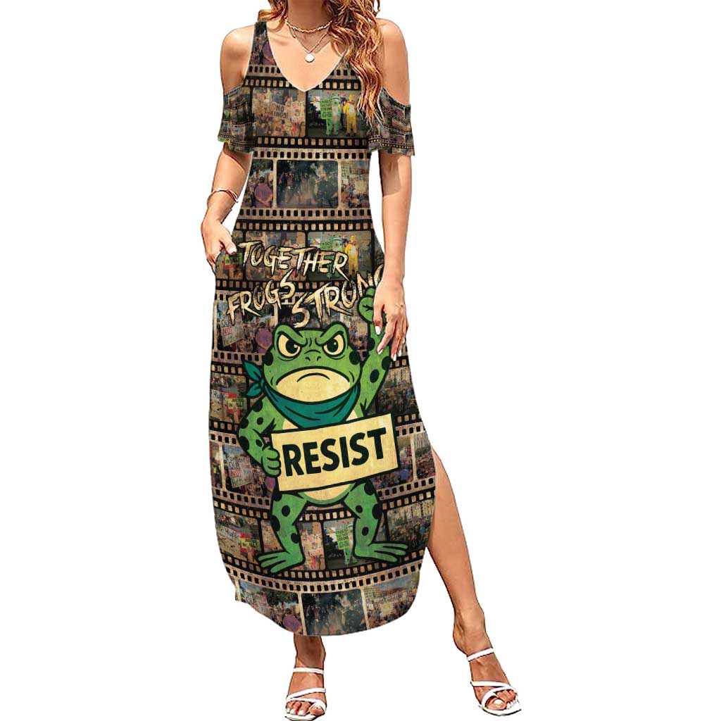 Resist Frog Summer Maxi Dress Protest Free Portland LT05
