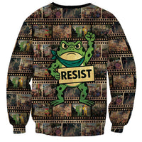 Resist Frog Sweatshirt Protest Free Portland LT05