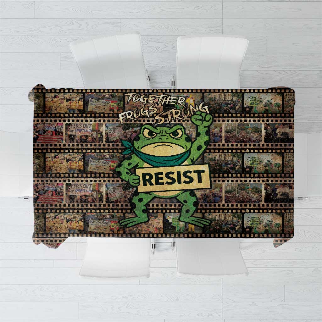 Resist Frog Tablecloth Protest Free Portland LT05