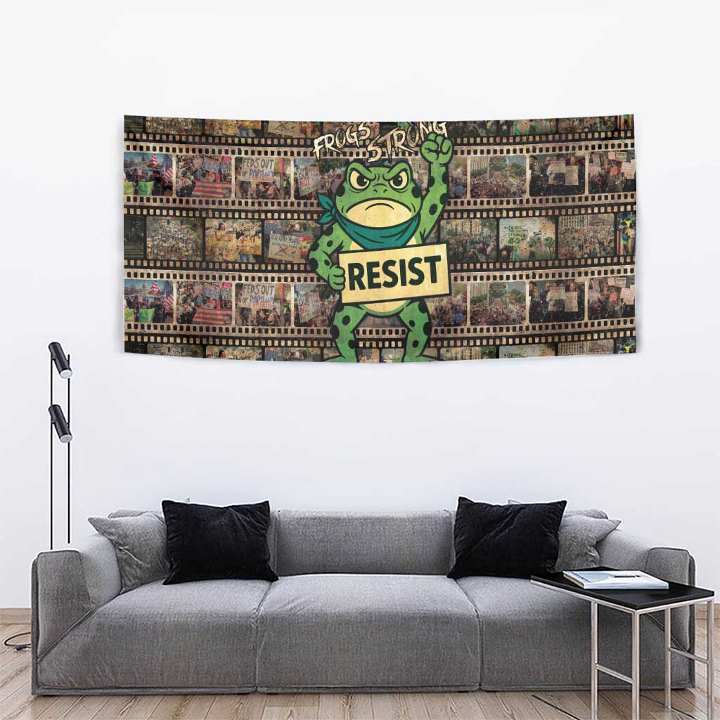 Resist Frog Tapestry Protest Free Portland LT05