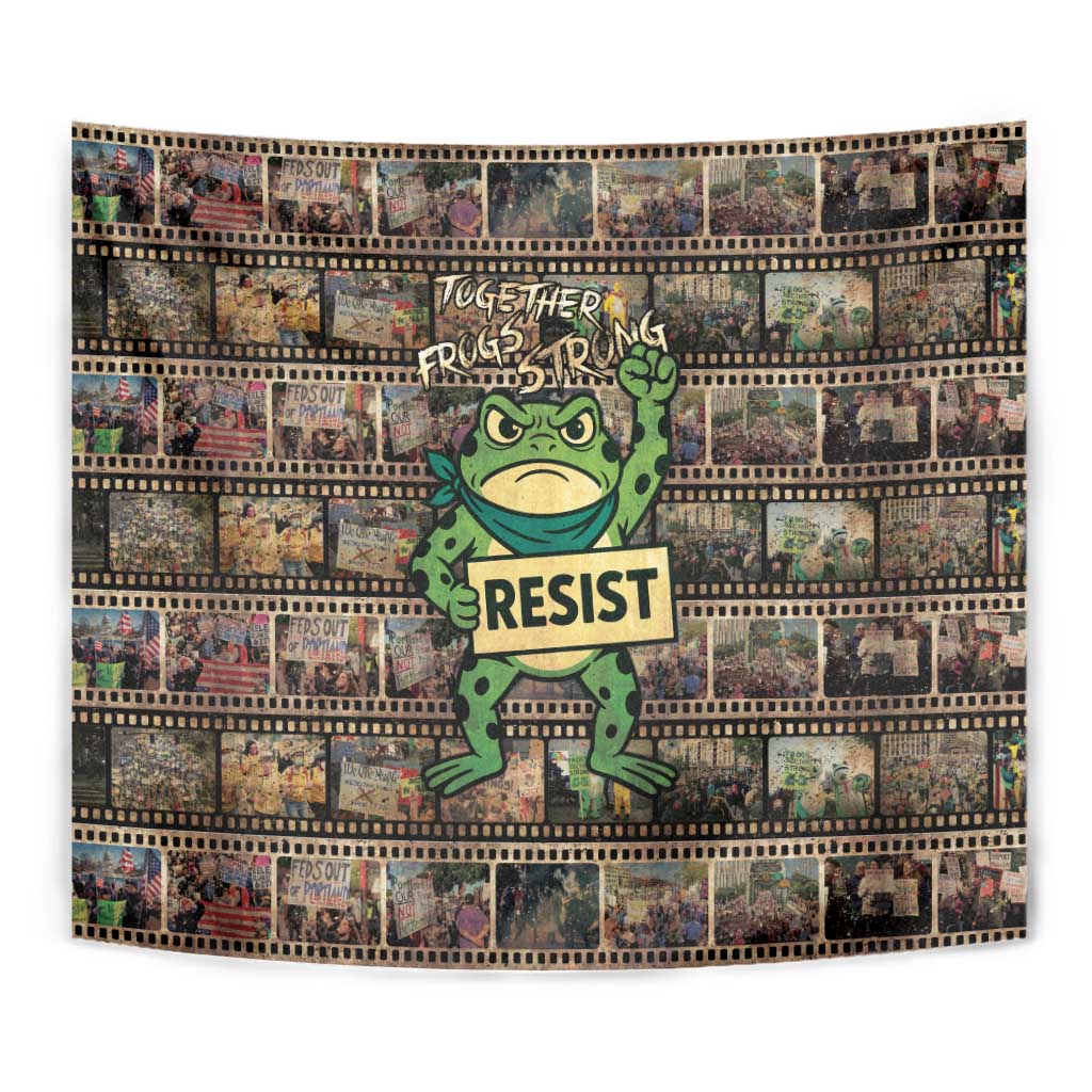 Resist Frog Tapestry Protest Free Portland LT05