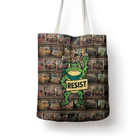 Resist Frog Tote Bag Protest Free Portland LT05