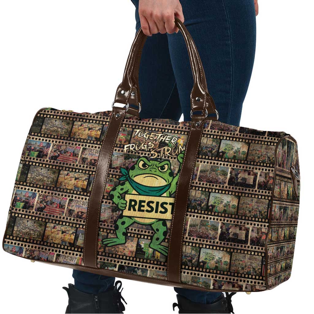 Resist Frog Travel Bag Protest Free Portland LT05