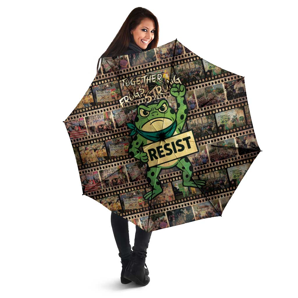 Resist Frog Umbrella Protest Free Portland LT05