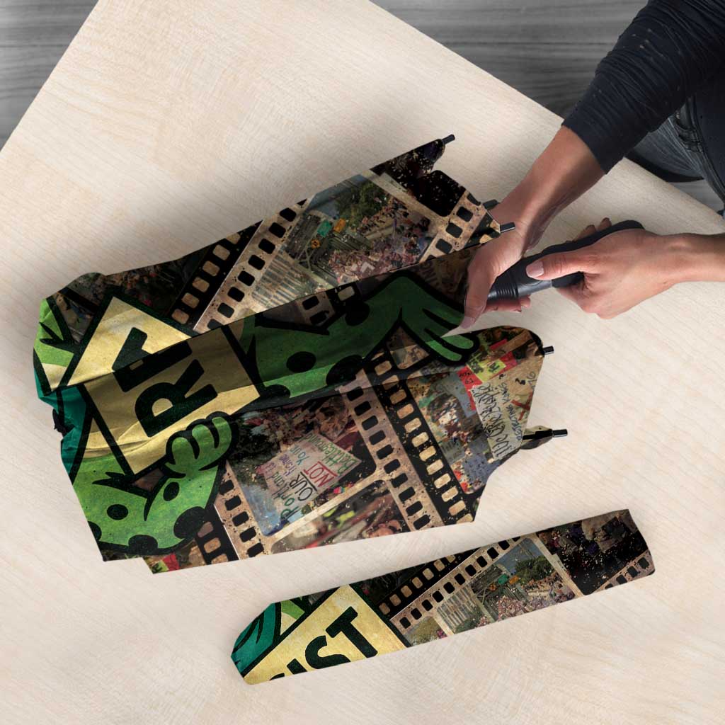 Resist Frog Umbrella Protest Free Portland LT05