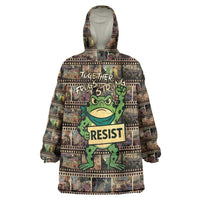 Resist Frog Wearable Blanket Hoodie Protest Free Portland LT05