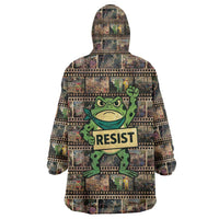 Resist Frog Wearable Blanket Hoodie Protest Free Portland LT05