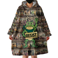Resist Frog Wearable Blanket Hoodie Protest Free Portland LT05