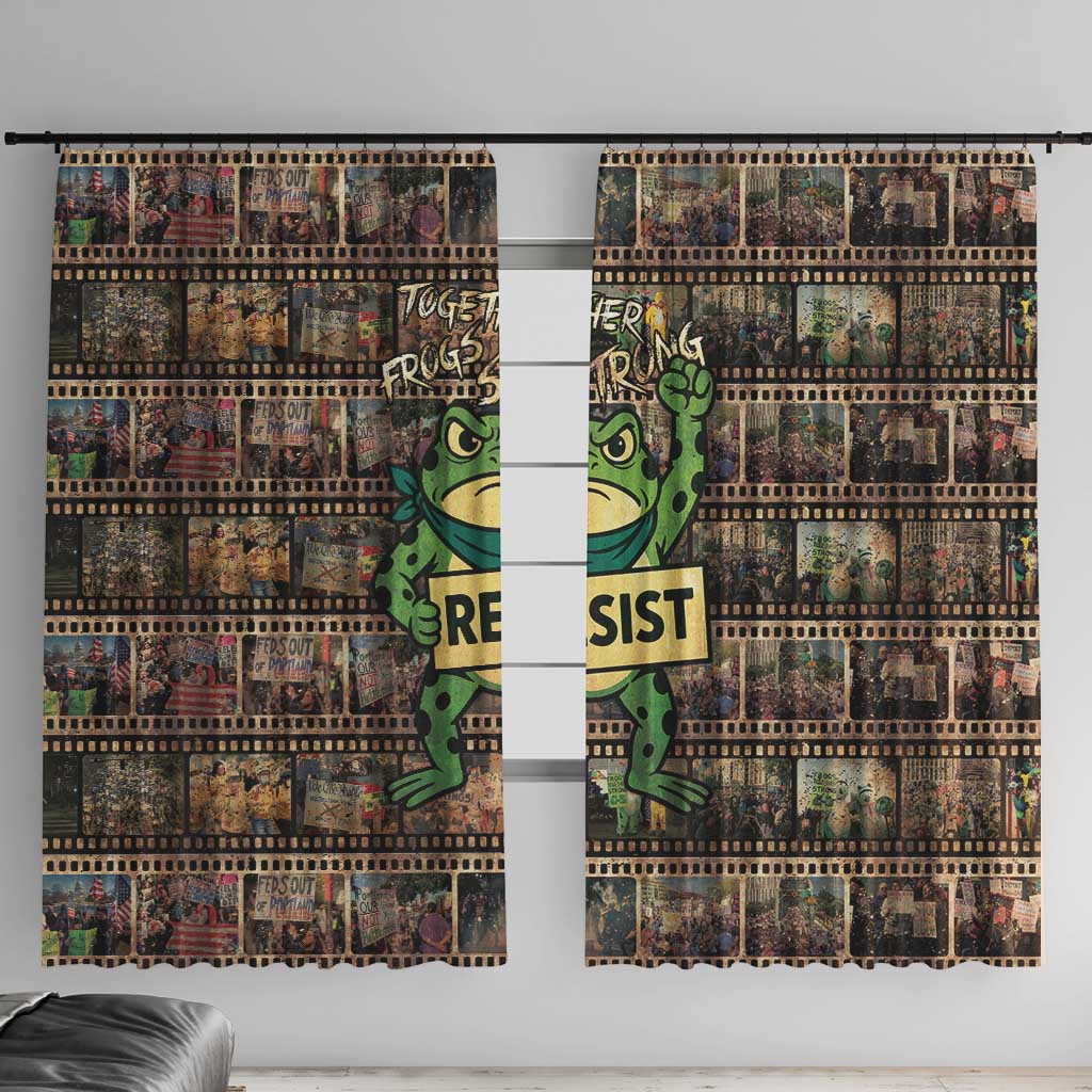 Resist Frog Window Curtain Protest Free Portland LT05