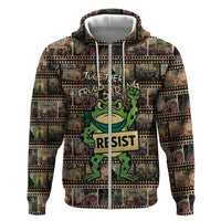 Resist Frog Zip Hoodie Protest Free Portland LT05