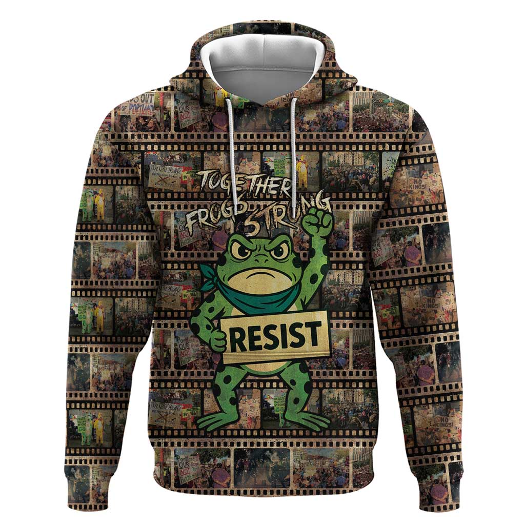 Resist Frog Zip Hoodie Protest Free Portland LT05