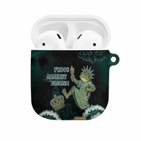 Frogs Against Fascism AirPods Case No Kings Funny Portland Frog Protest - Wonder Print Shop