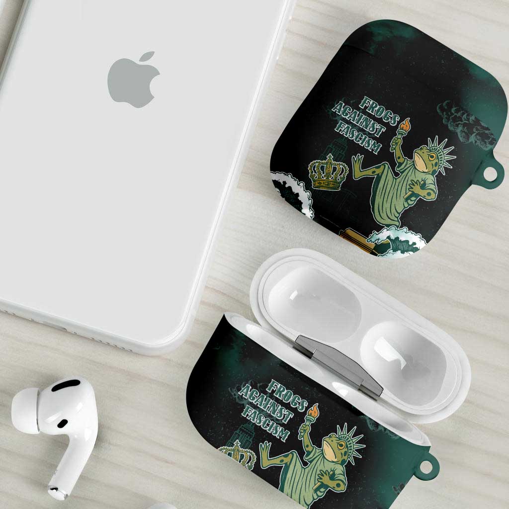 Frogs Against Fascism AirPods Case No Kings Funny Portland Frog Protest - Wonder Print Shop