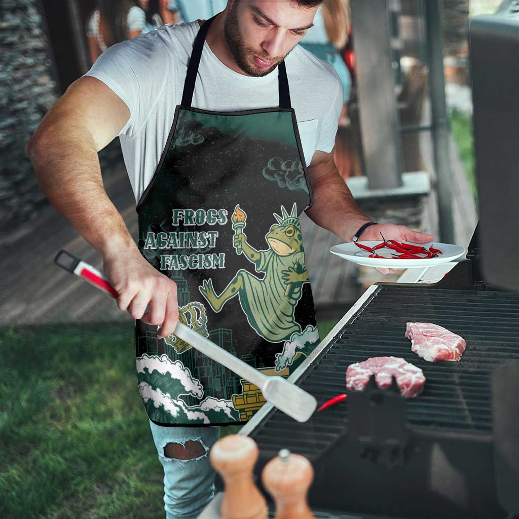 Frogs Against Fascism Apron No Kings Funny Portland Frog Protest - Wonder Print Shop