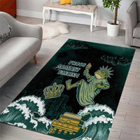 Frogs Against Fascism Area Rug No Kings Funny Portland Frog Protest - Wonder Print Shop