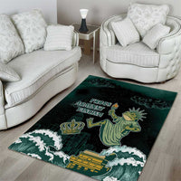 Frogs Against Fascism Area Rug No Kings Funny Portland Frog Protest - Wonder Print Shop