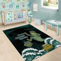 Frogs Against Fascism Area Rug No Kings Funny Portland Frog Protest - Wonder Print Shop