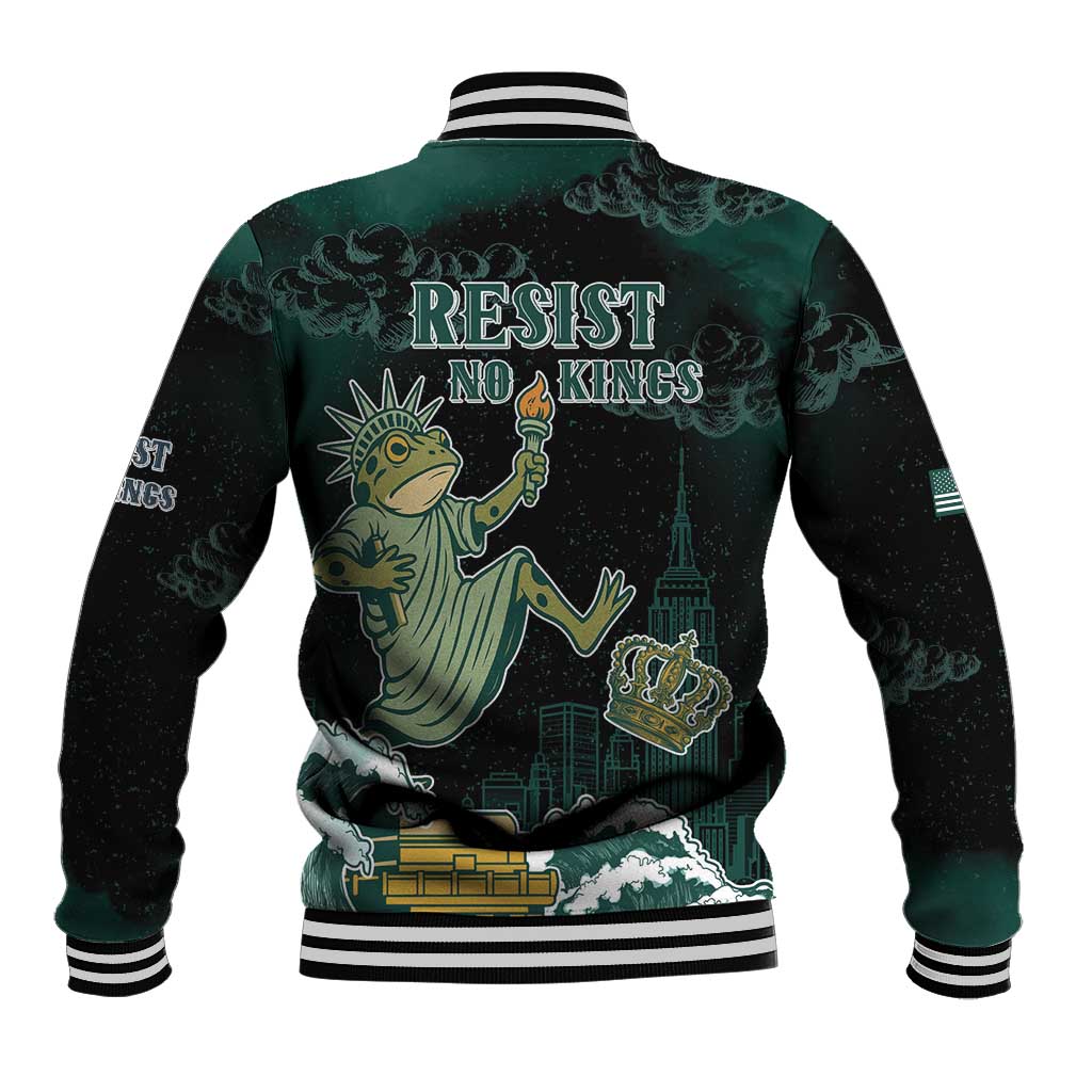 Frogs Against Fascism Baseball Jacket No Kings Funny Portland Frog Protest LT05