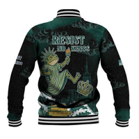 Frogs Against Fascism Baseball Jacket No Kings Funny Portland Frog Protest LT05