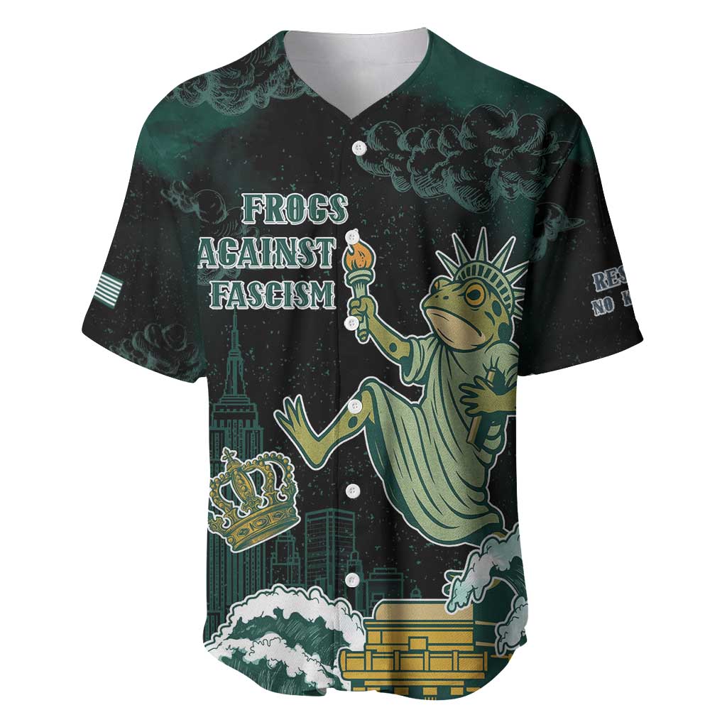 Frogs Against Fascism Baseball Jersey No Kings Funny Portland Frog Protest LT05
