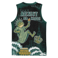 Frogs Against Fascism Basketball Jersey No Kings Funny Portland Frog Protest - Wonder Print Shop
