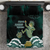 Frogs Against Fascism Bedding Set No Kings Funny Portland Frog Protest - Wonder Print Shop