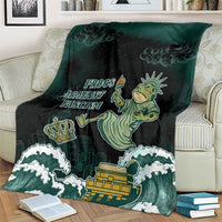 Frogs Against Fascism Blanket No Kings Funny Portland Frog Protest - Wonder Print Shop