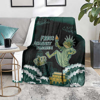 Frogs Against Fascism Blanket No Kings Funny Portland Frog Protest - Wonder Print Shop