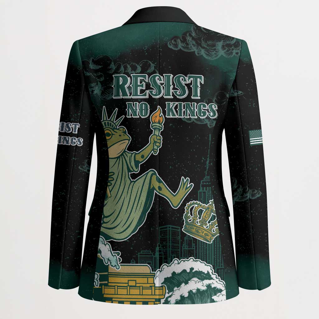 Frogs Against Fascism Blazer No Kings Funny Portland Frog Protest - Wonder Print Shop