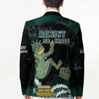 Frogs Against Fascism Blazer No Kings Funny Portland Frog Protest - Wonder Print Shop