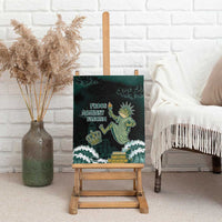 Frogs Against Fascism Canvas Wall Art No Kings Funny Portland Frog Protest - Wonder Print Shop