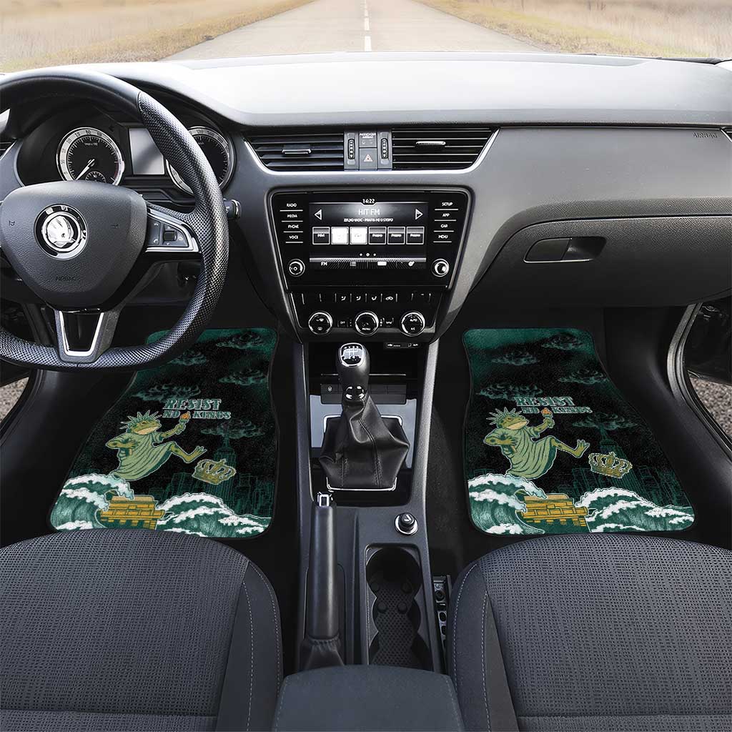 Frogs Against Fascism Car Mats No Kings Funny Portland Frog Protest - Wonder Print Shop