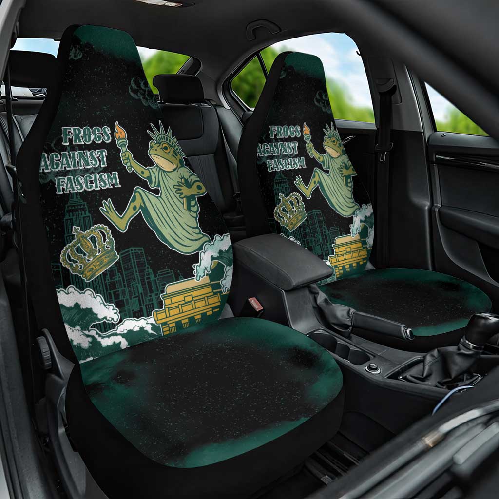 Frogs Against Fascism Car Seat Cover No Kings Funny Portland Frog Protest - Wonder Print Shop