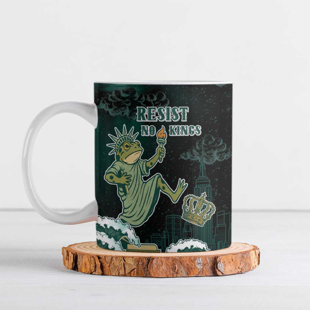 Frogs Against Fascism Ceramic Mug No Kings Funny Portland Frog Protest - Wonder Print Shop