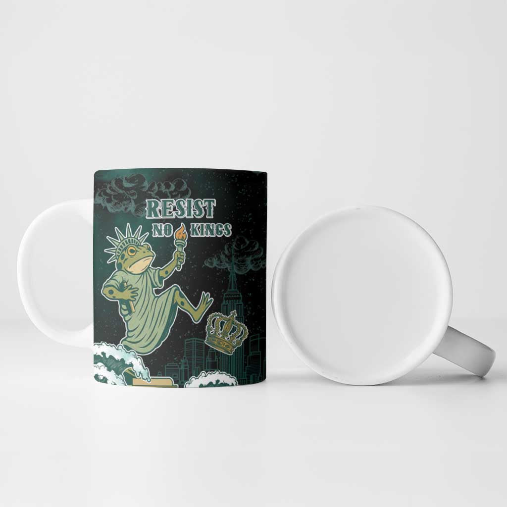 Frogs Against Fascism Ceramic Mug No Kings Funny Portland Frog Protest - Wonder Print Shop