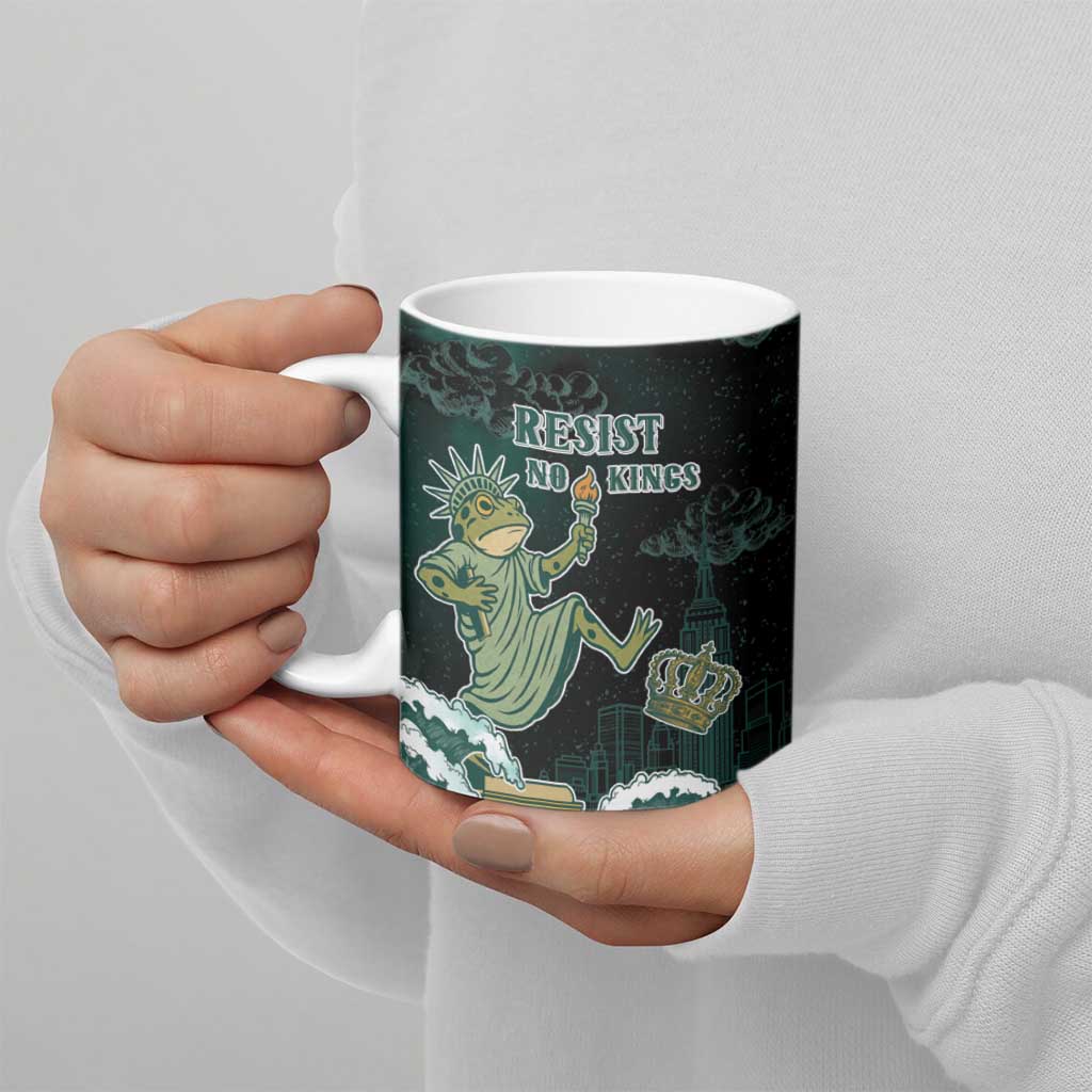 Frogs Against Fascism Ceramic Mug No Kings Funny Portland Frog Protest - Wonder Print Shop