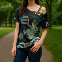 Frogs Against Fascism Cross Shoulder Shirt No Kings Funny Portland Frog Protest - Wonder Print Shop