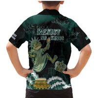 Frogs Against Fascism Family Matching Mermaid Dress and Hawaiian Shirt No Kings Funny Portland Frog Protest - Wonder Print Shop