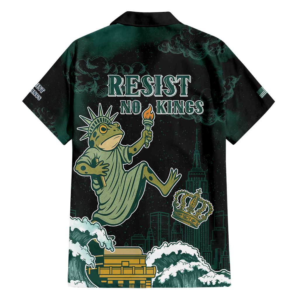 Frogs Against Fascism Family Matching Off Shoulder Maxi Dress and Hawaiian Shirt No Kings Funny Portland Frog Protest - Wonder Print Shop