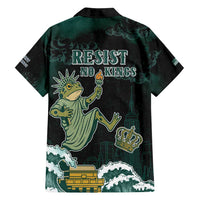 Frogs Against Fascism Family Matching Puletasi and Hawaiian Shirt No Kings Funny Portland Frog Protest - Wonder Print Shop