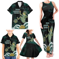 Frogs Against Fascism Family Matching Tank Maxi Dress and Hawaiian Shirt No Kings Funny Portland Frog Protest - Wonder Print Shop