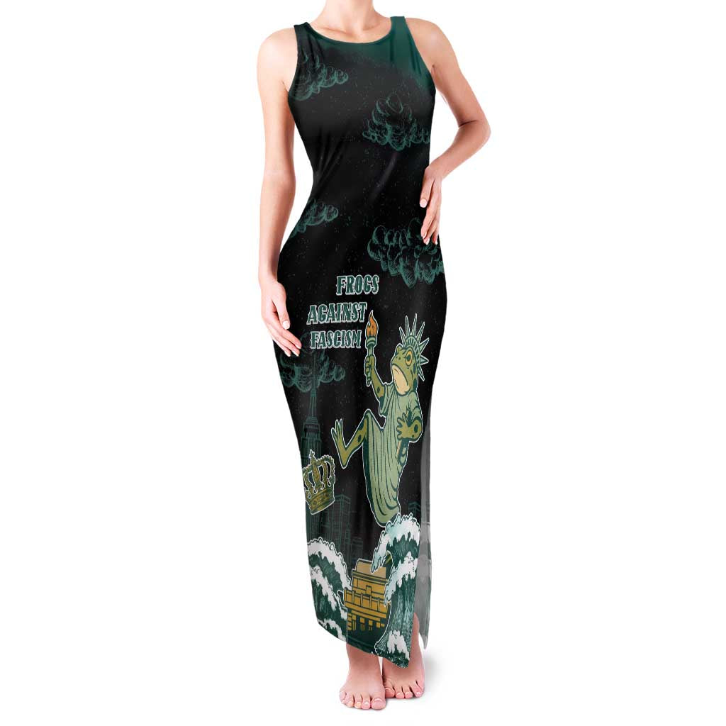 Frogs Against Fascism Family Matching Tank Maxi Dress and Hawaiian Shirt No Kings Funny Portland Frog Protest - Wonder Print Shop